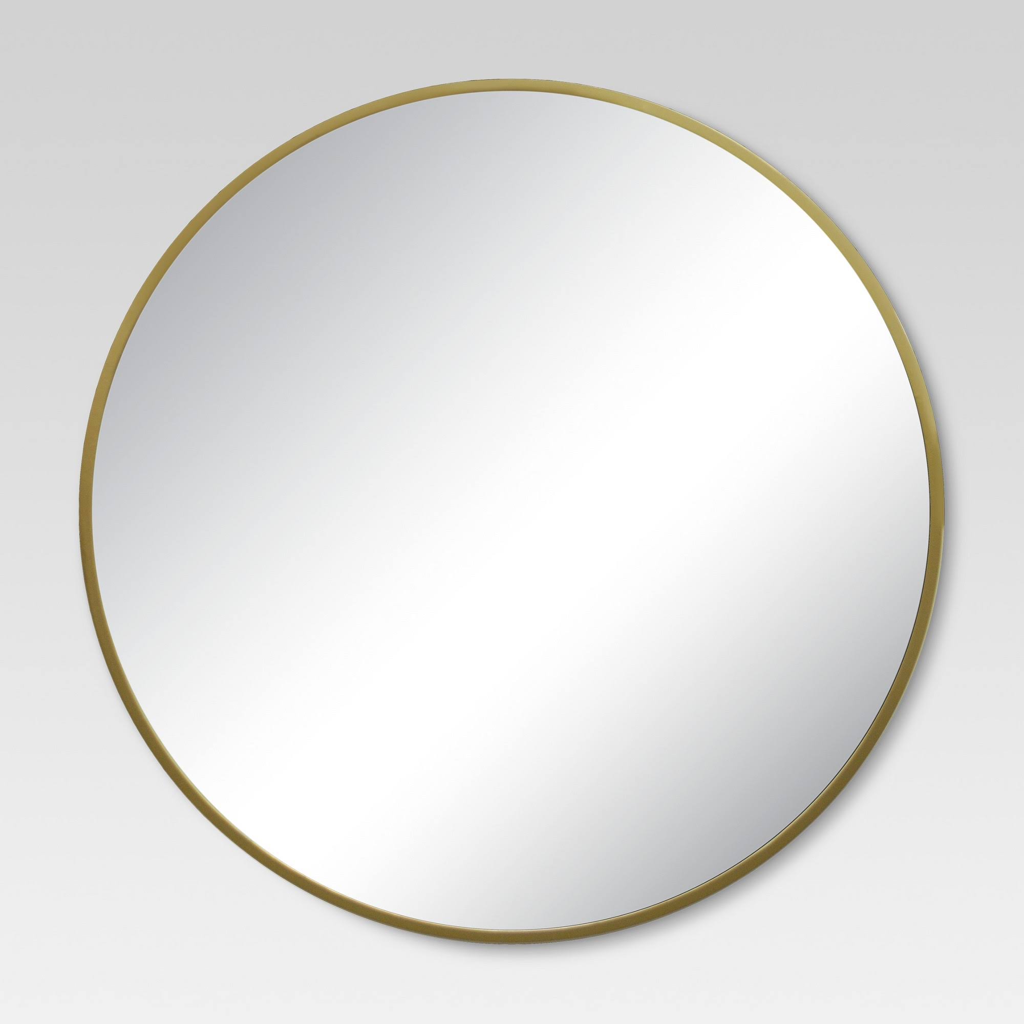 Project 62 Threshold Round Decorative Wall Mirror, Brass, 28