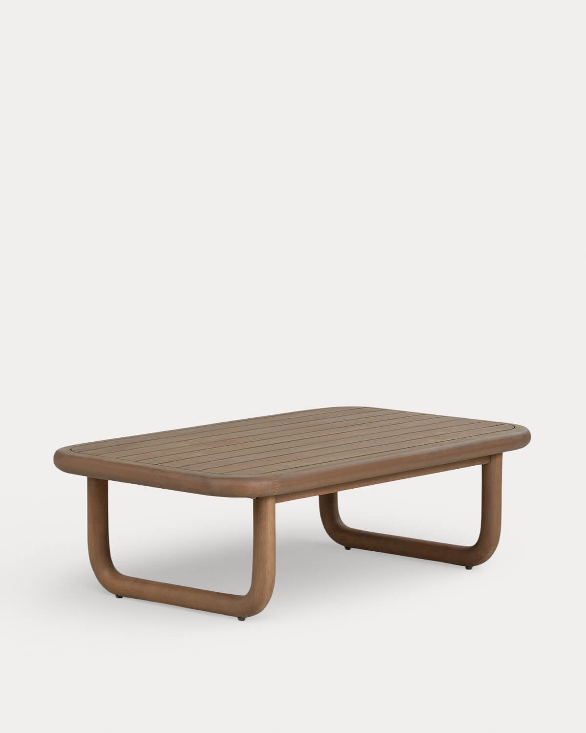 Elnes - Mesa de Centro de Exterior Rectangular de Madera de Eucalipto (110x65 cm) Elnes