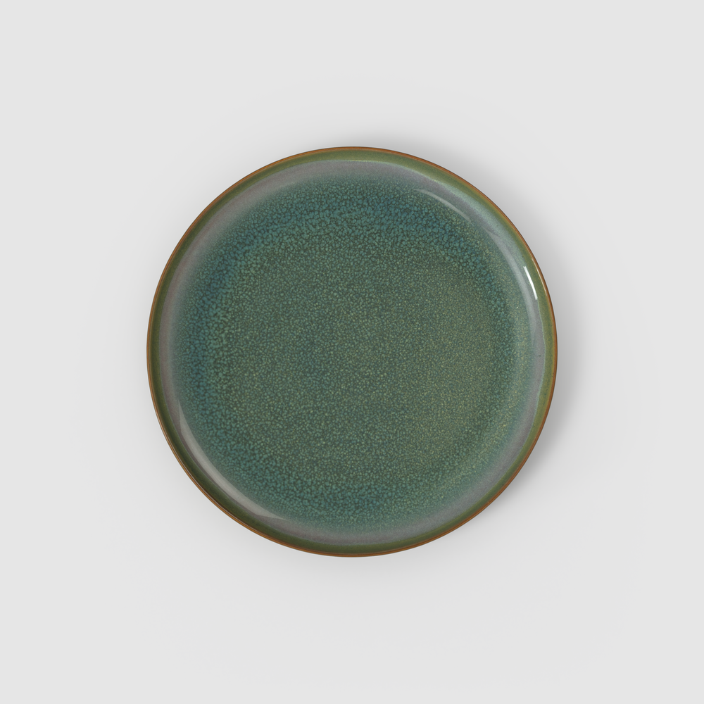Crafted Dinner plate - Green, 10.2'', Premium Porcelain