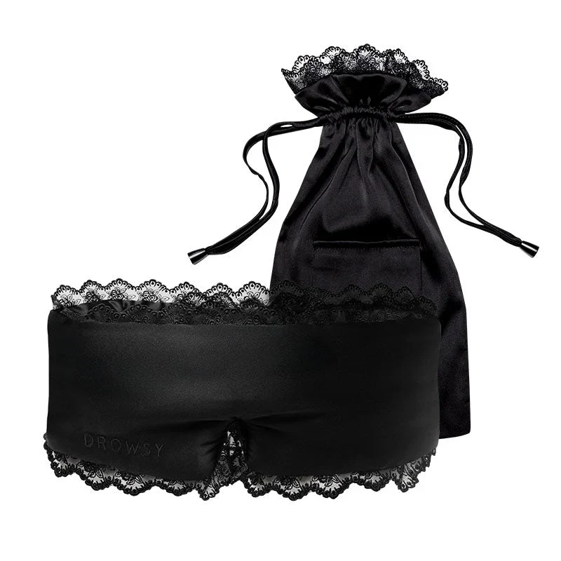 Paris Love Story - Black Jade Sleep Mask + Pouch
