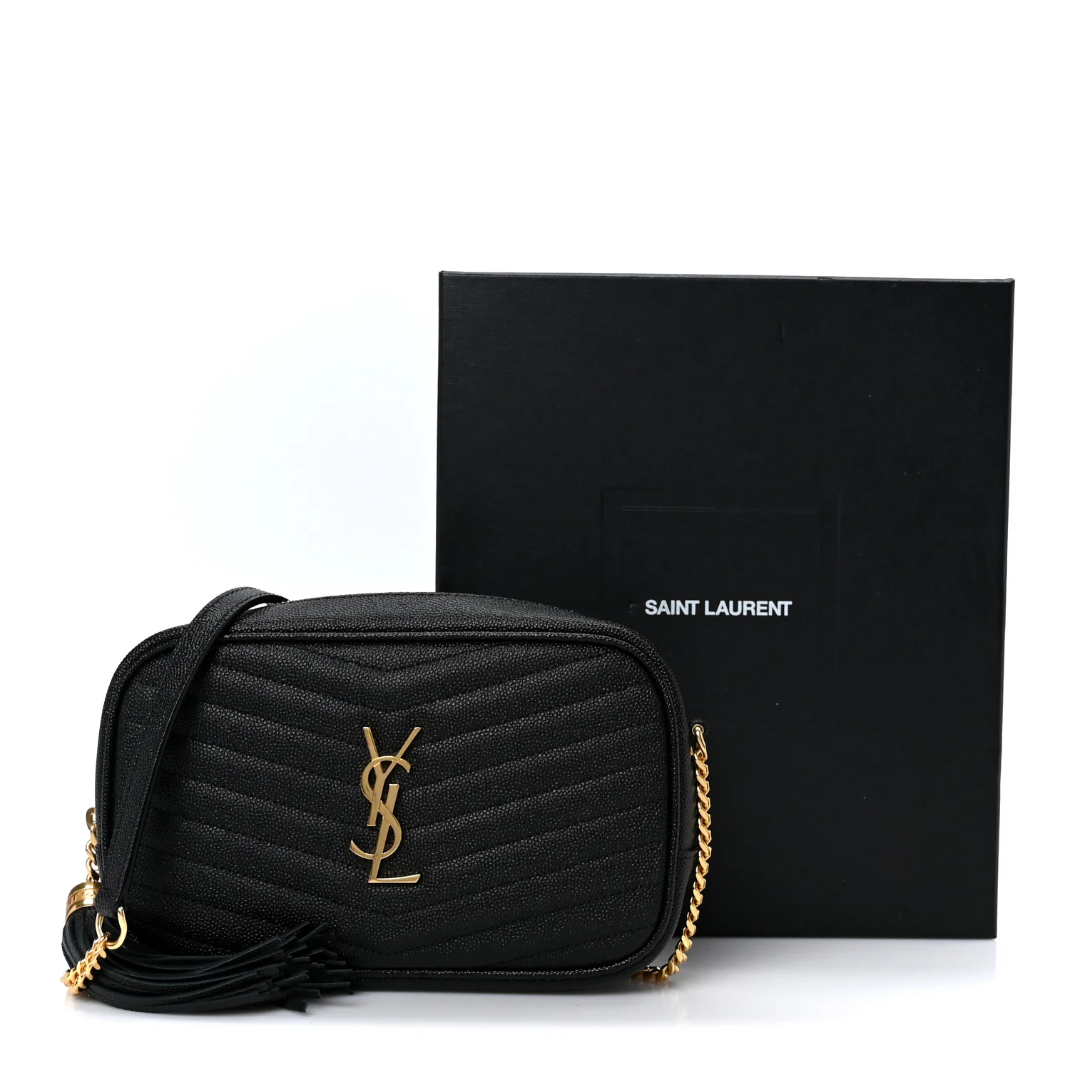 Grain De Poudre Matelasse Monogram Mini Lou Camera Bag Black