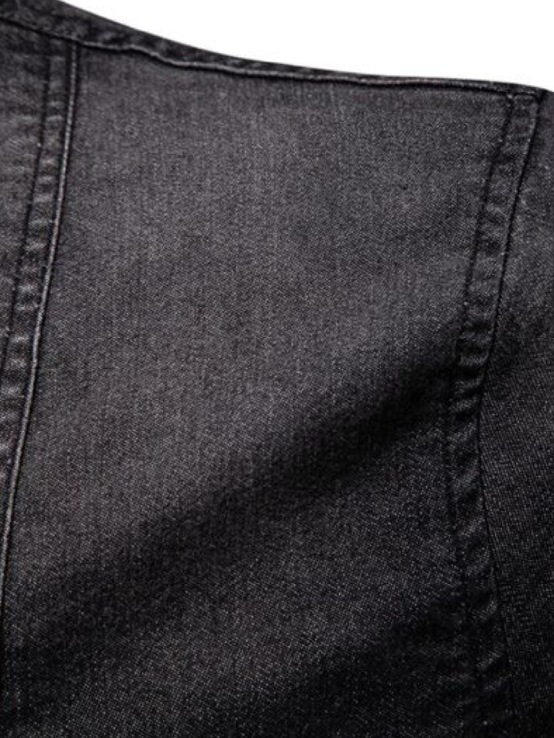 Men’s Button Down Collared Neck Denim Shirt