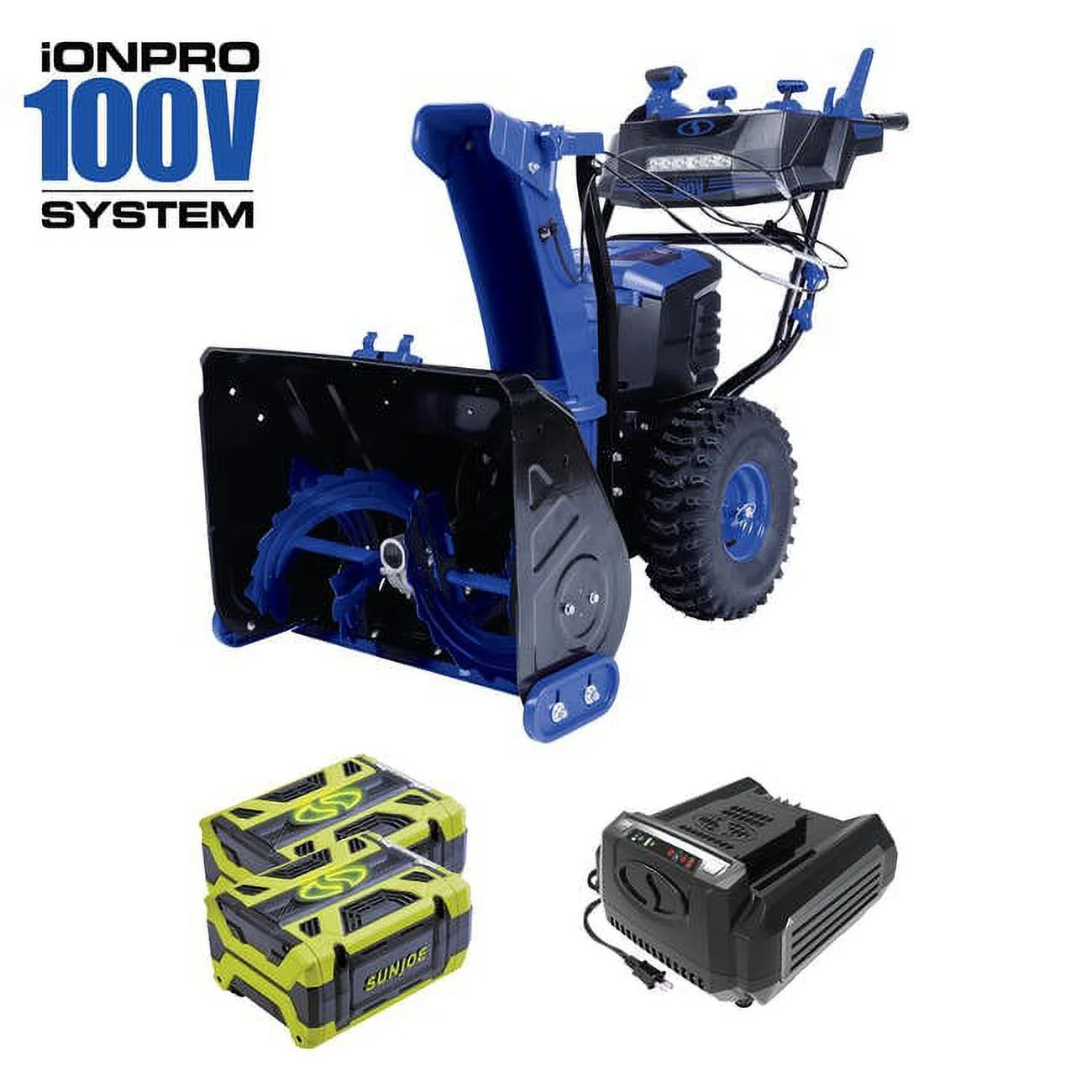 Restored 100 Volt iONPRO 24 in Cordless Dual Stage Snow Blower with 2 x 5 0 Ah Batteries and Charger (Refurbished) Image 3