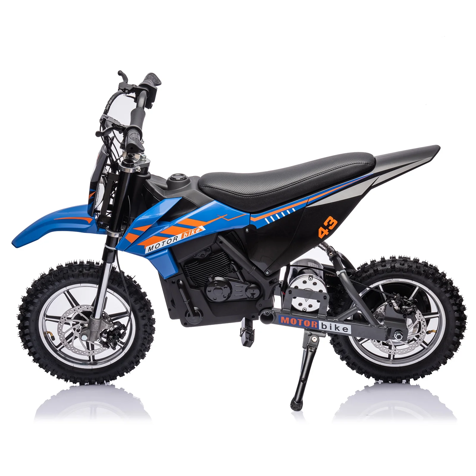 36V Electric Dirt Bike, Kids Ride on Motorcycle with LED Headlight, Leather Seat, Disc Brake