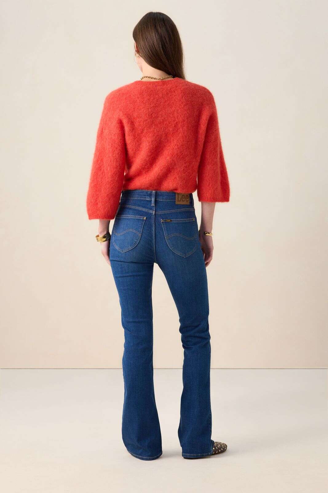 LEE Donkerblauwe high waist bootcut jeans