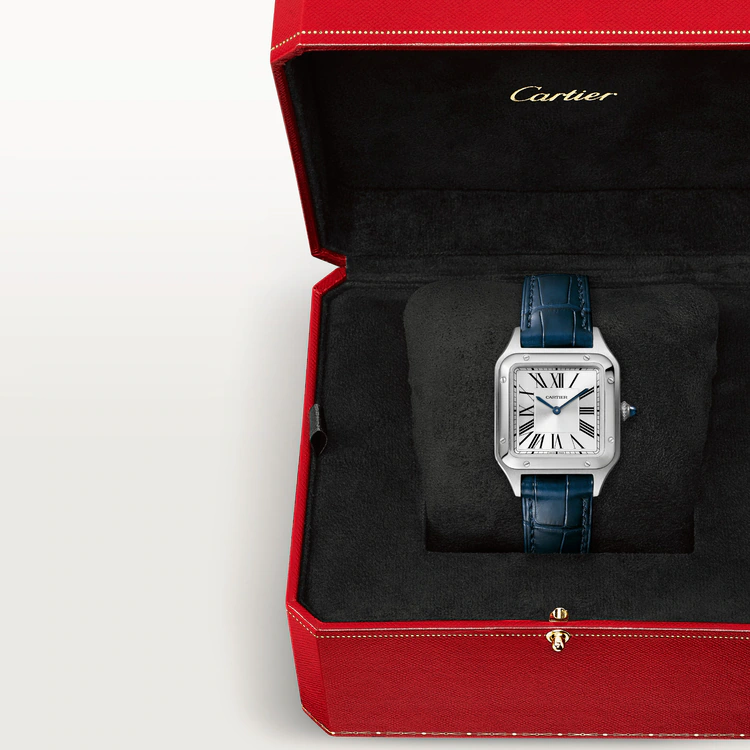[Super Clone]SANTOS-DUMONT Blue Strap 38mm