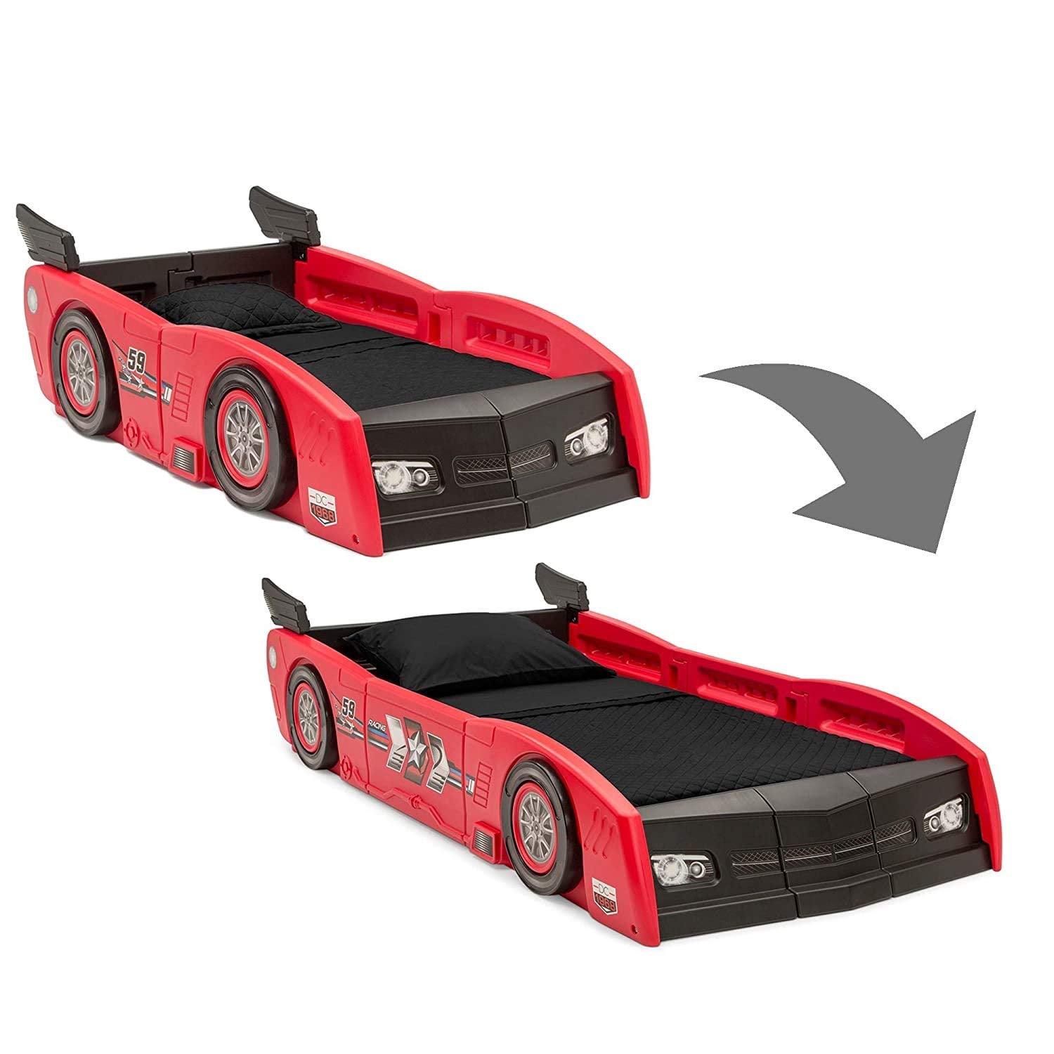 Grand Prix Kids Plastic Toddler Bed-Twin. Red