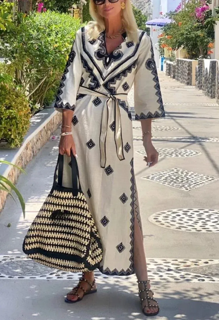 Sophie Paris I Robe ample avec ceinture