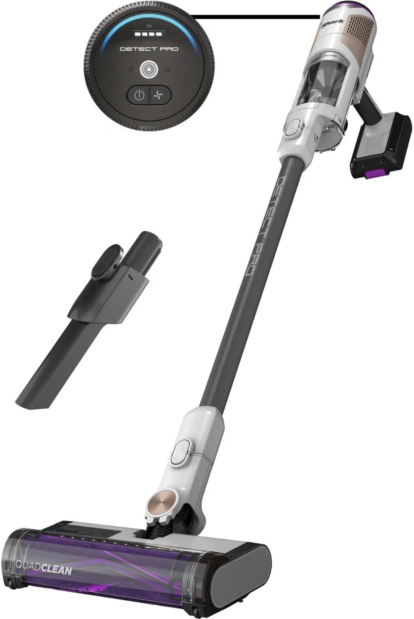 Restored R-IW1111 Detect Pro Cordless HEPA QuadClean Multi-Surface Stick Vacuum, Grey/Brass (Refurbished) - Image 2