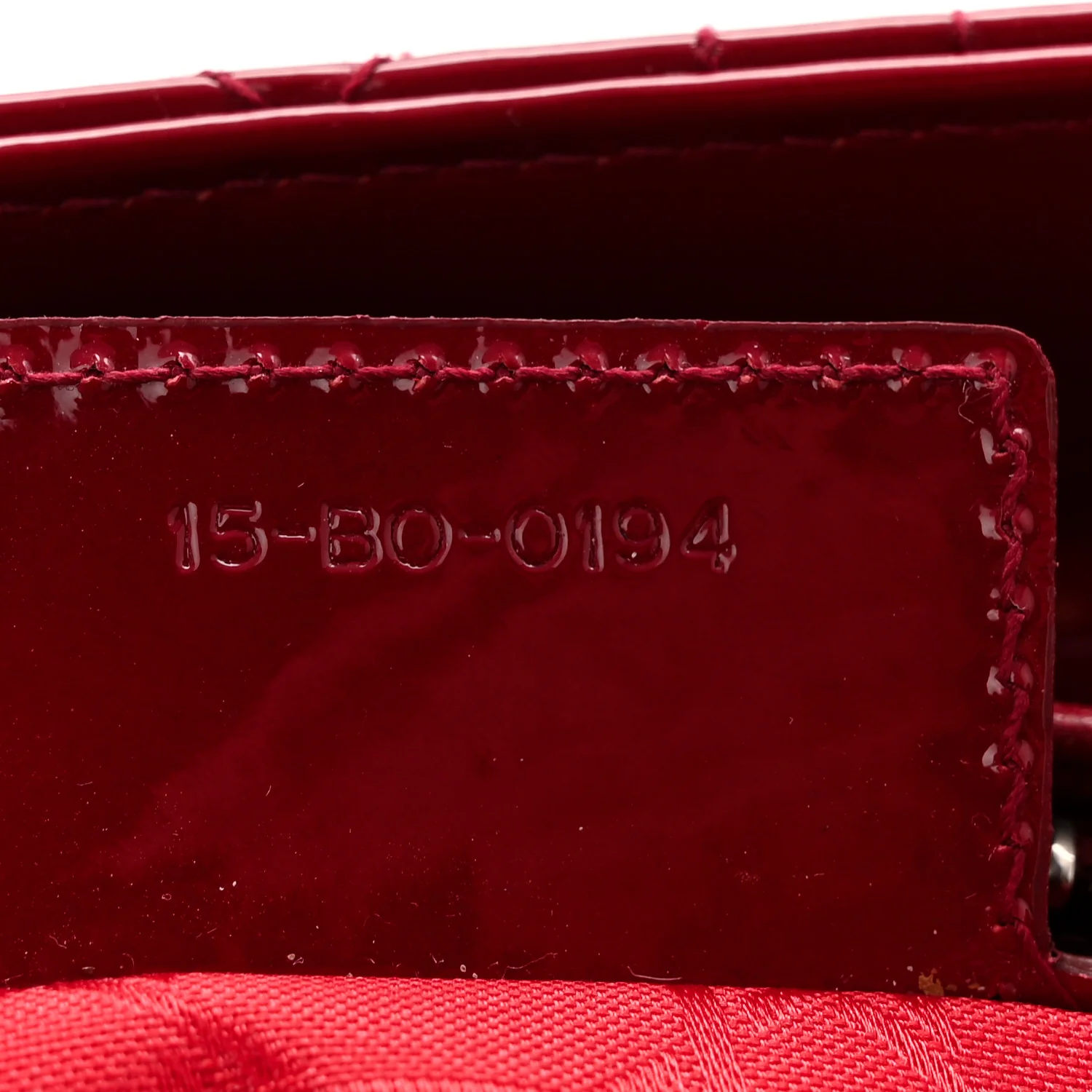 Patent Cannage Medium Lady Dior Red