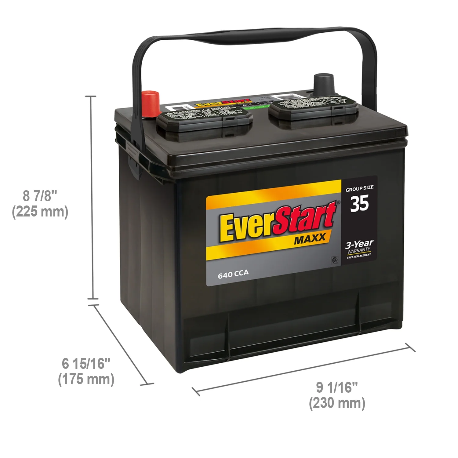 Maxx Lead Acid Automotive Battery, Group Size 35 12 Volt, 640 CCA(Single) - Image 7