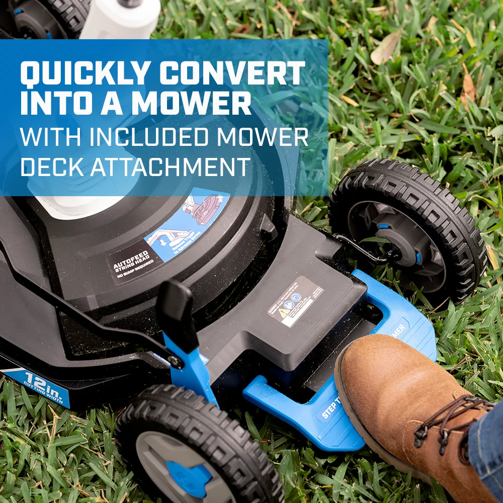 20V 12" Cordless Trim Mower Kit, (1) 4.0Ah Lithium-Ion Battery - Image 7