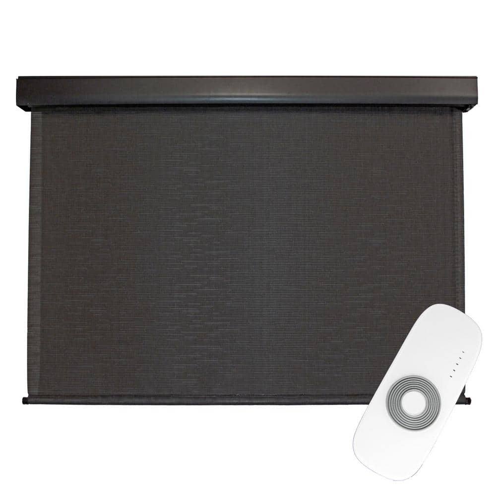 Seasun Siesta Cordless UV Blocking Motorized PVC Premium Exterior Roller Shade 48 in. W x 96 in. L SSE.60.4