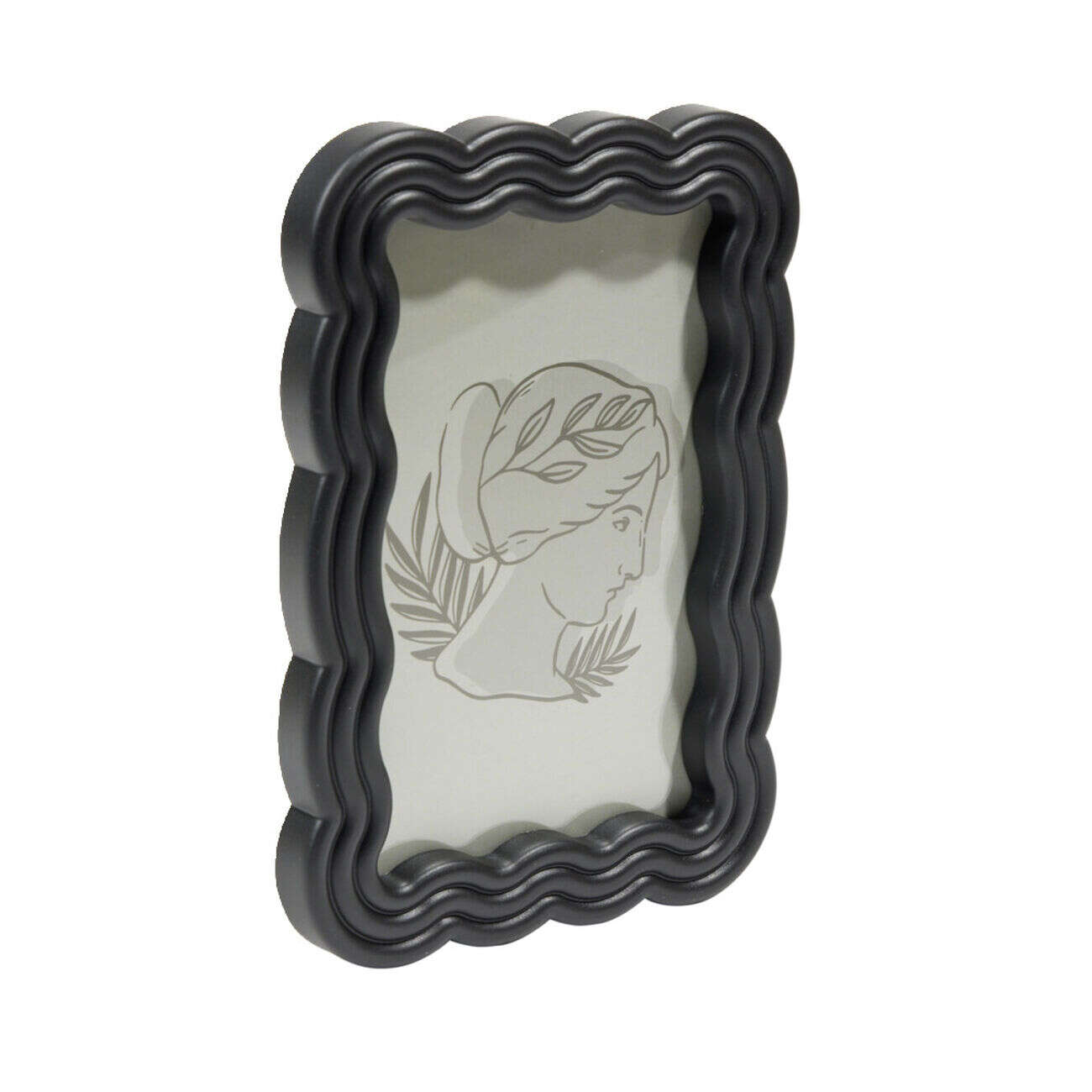 Cadre photo plastique vague 12x17cm pour photo 10x15cm (3 modèles)