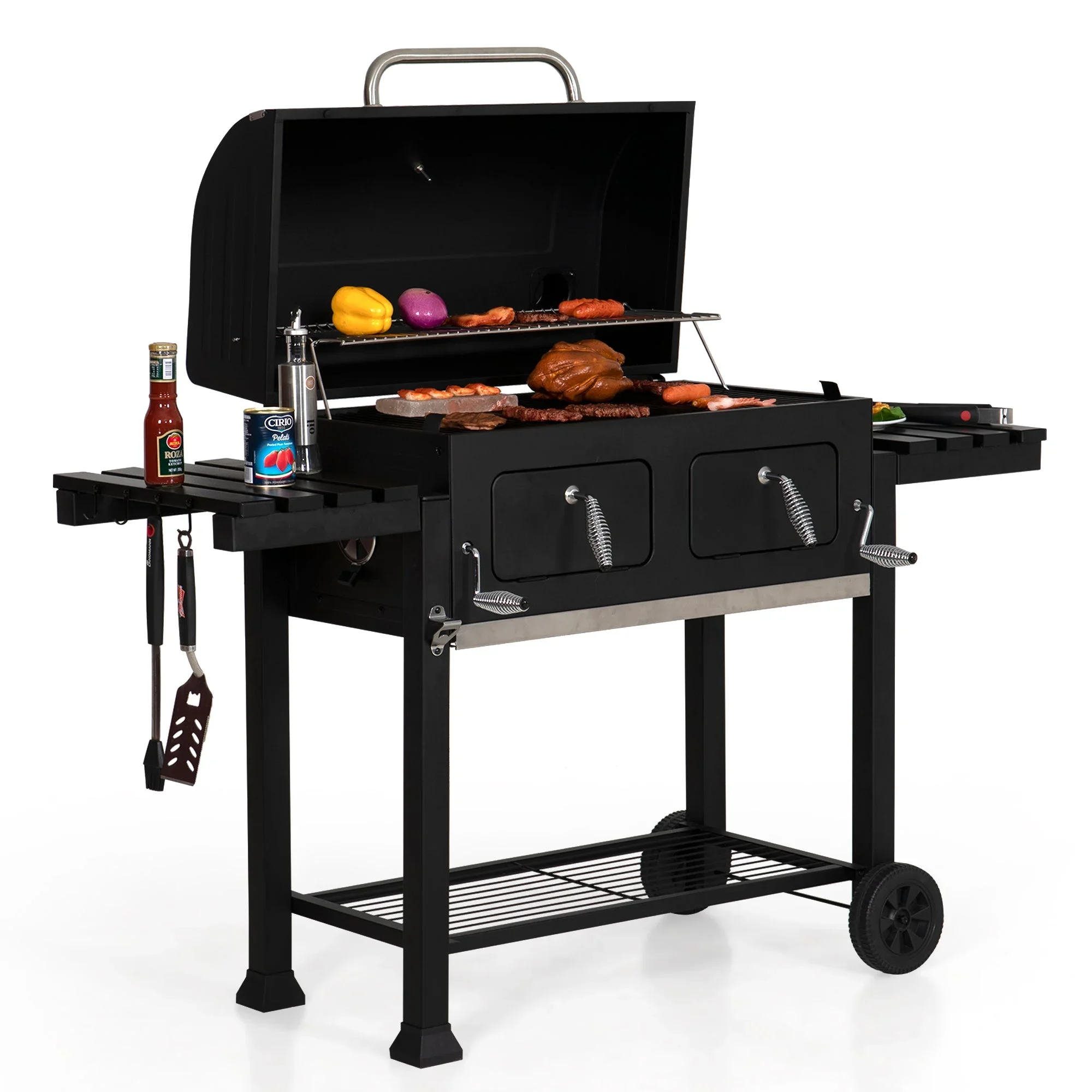 & William 34-inch BBQ Charcoal Grill Outdoor Portable Barbecue Grill