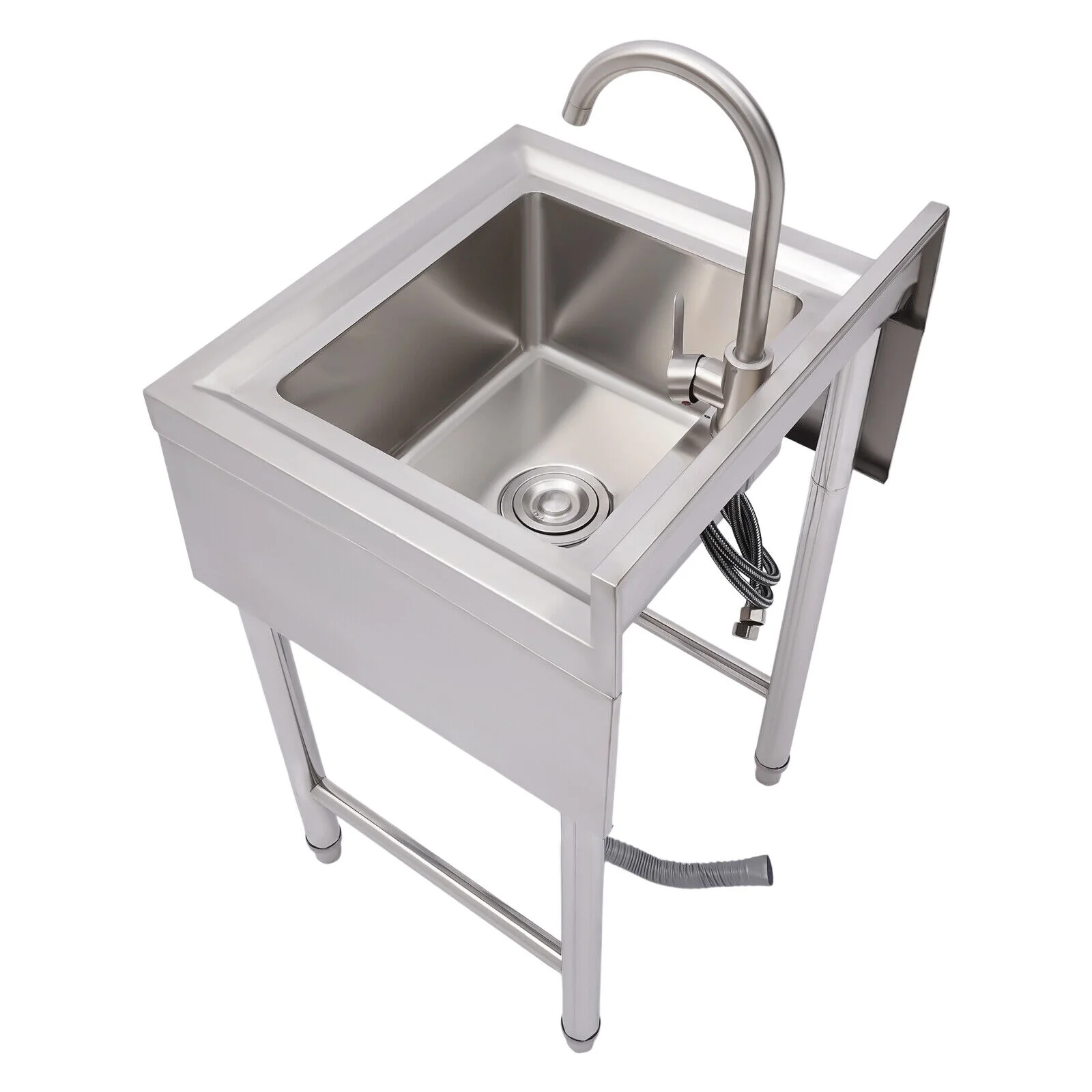 Commercial Utility Sink Stainless 1 Compartment Kitchen Sink 21.6*33.4*19.6