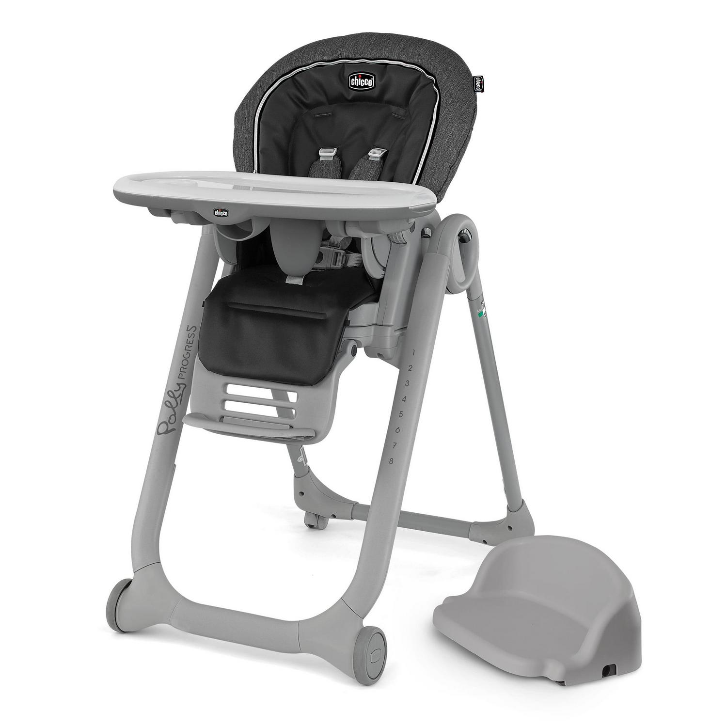 Chicco Polly Progress 5 - in - 1 Highchair - Minerale (Black)