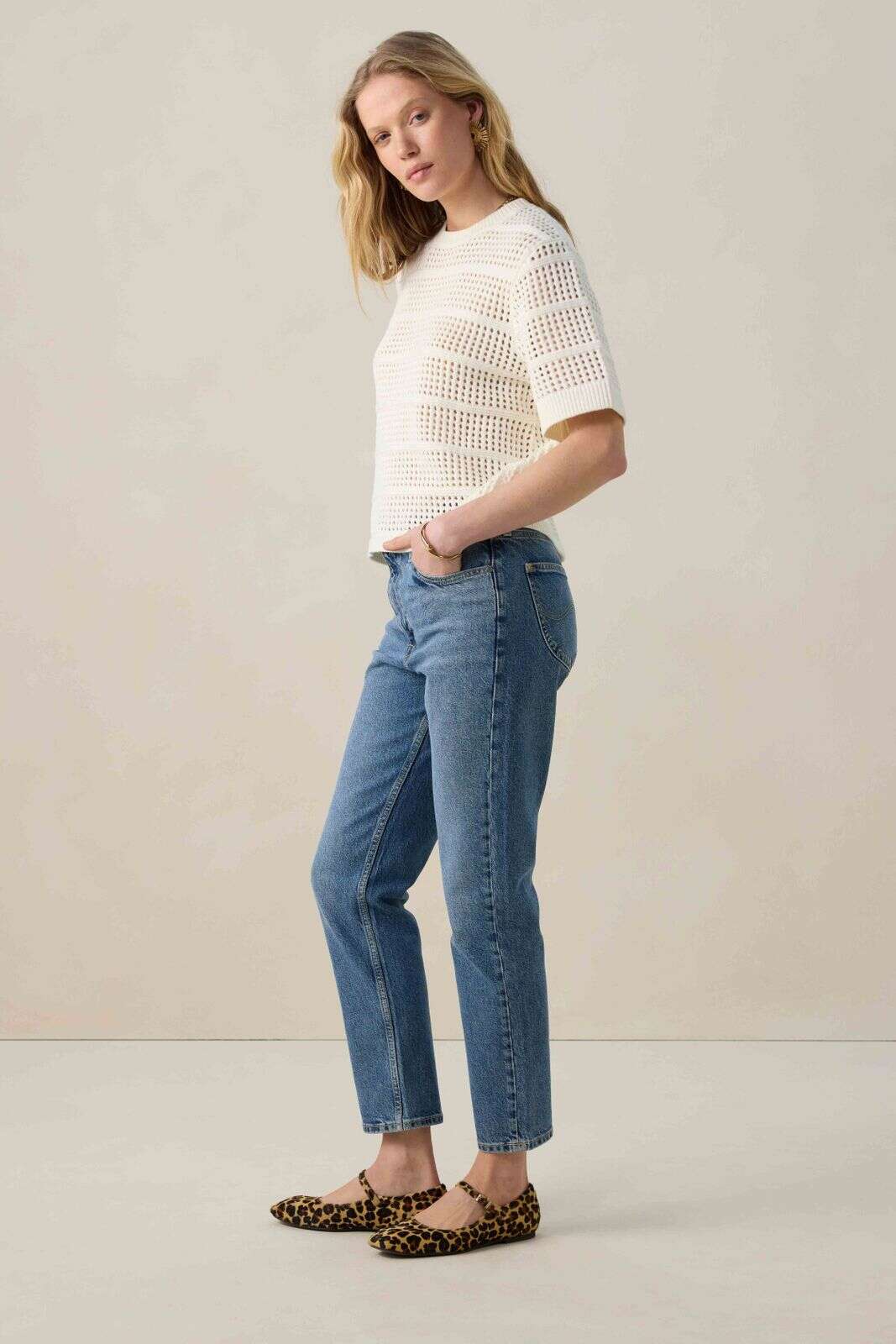 LEE blauwe high waist mom jeans