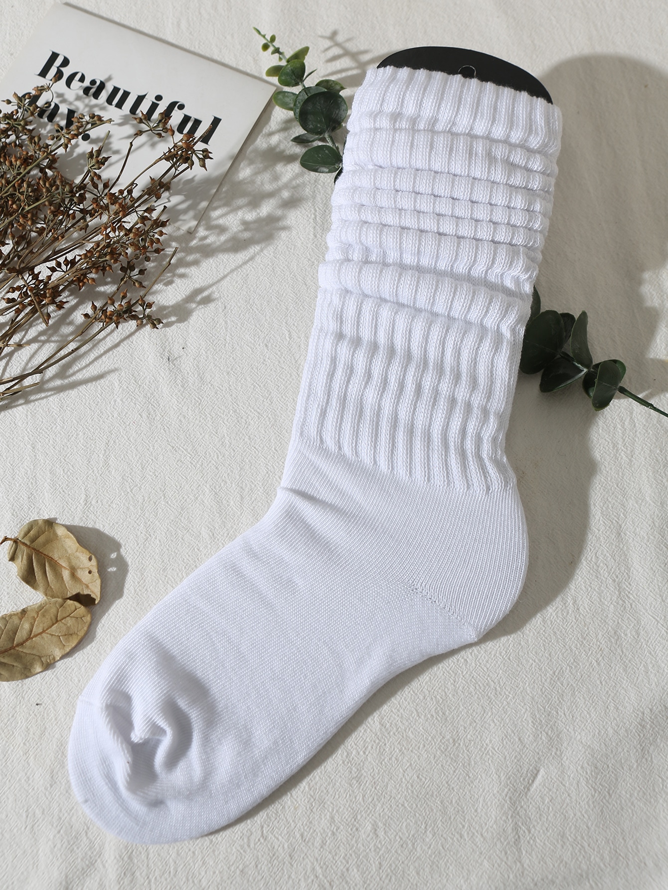 Chaussettes montantes unies