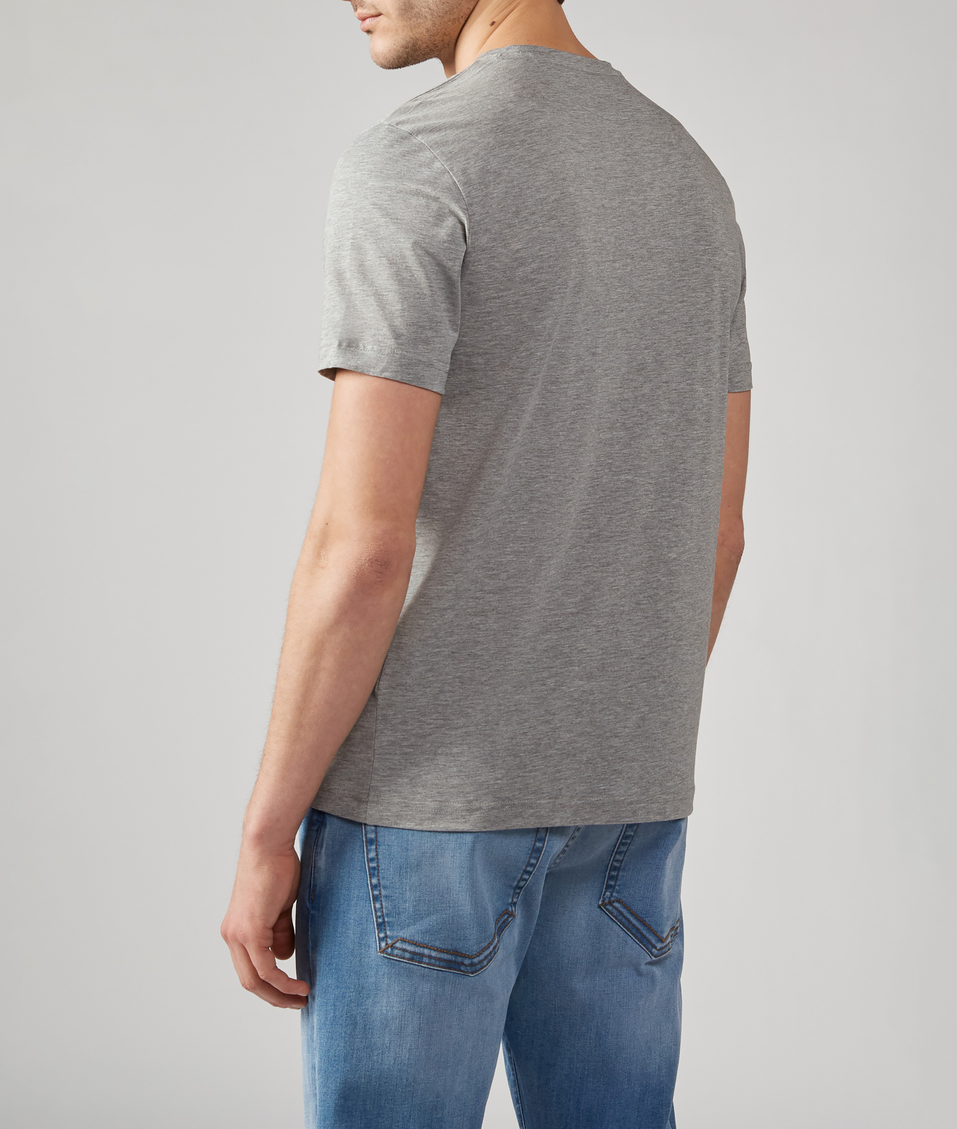 T-SHIRT IN COTTON JERSEY ULTRA LIGHTWEIGHT LIGHT GREY