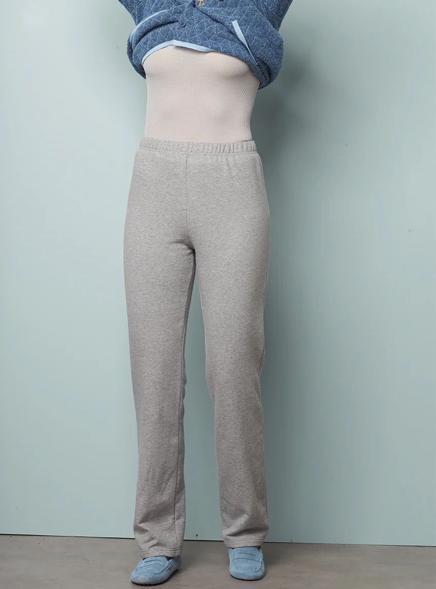 Pantalon de jogging femme en coton gris