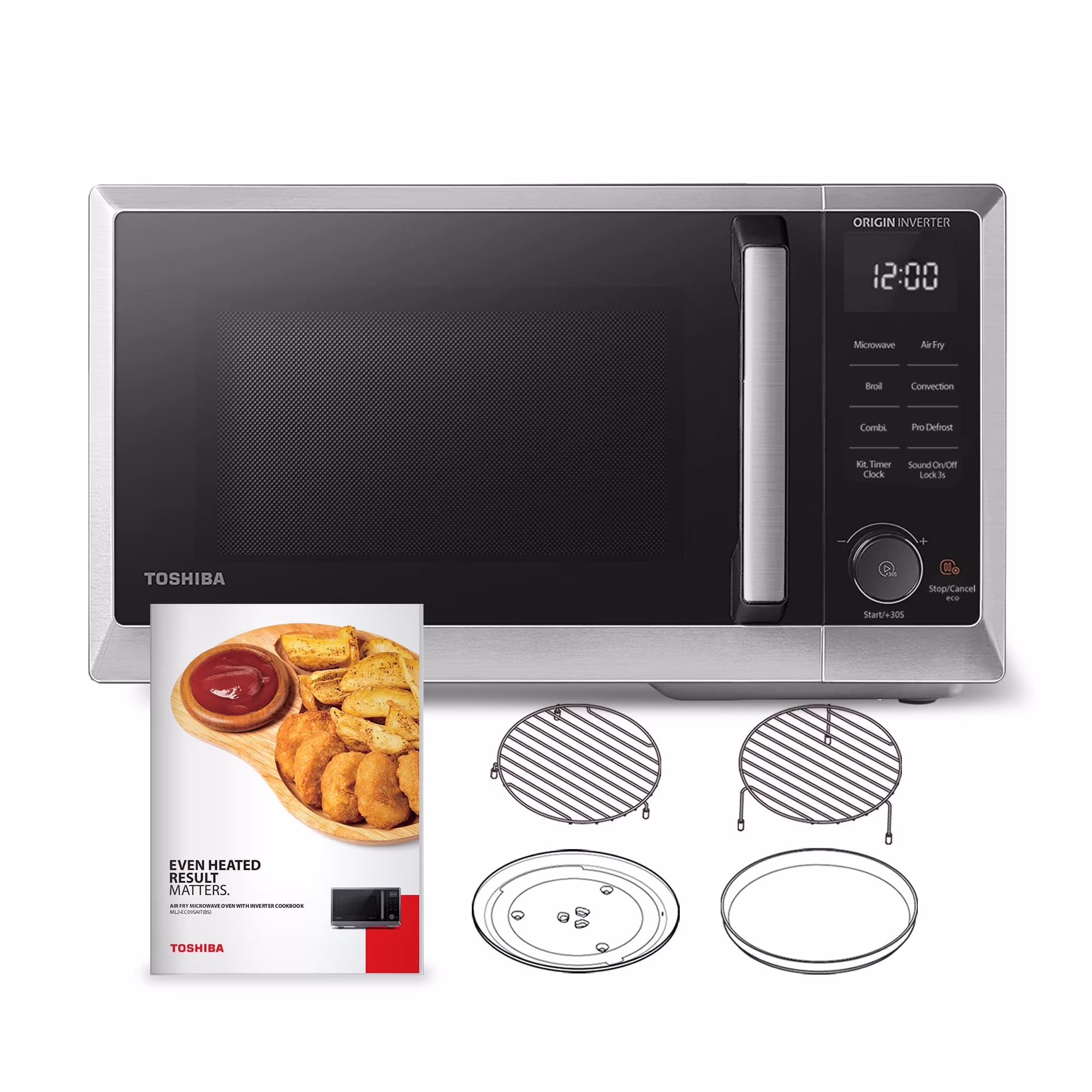 7-in-1 Countertop Microwave Oven Air Fryer Combo, Inverter, Convection, Broil, Speedy Combi, Even Defrost, Humidity Sensor, Mute Function, 27 Auto Menu47 Recipes, 1.0 cu.ft/30QT, 1000W(MASTER Series 7 in 1 Premium Microwave Black) - Image 5