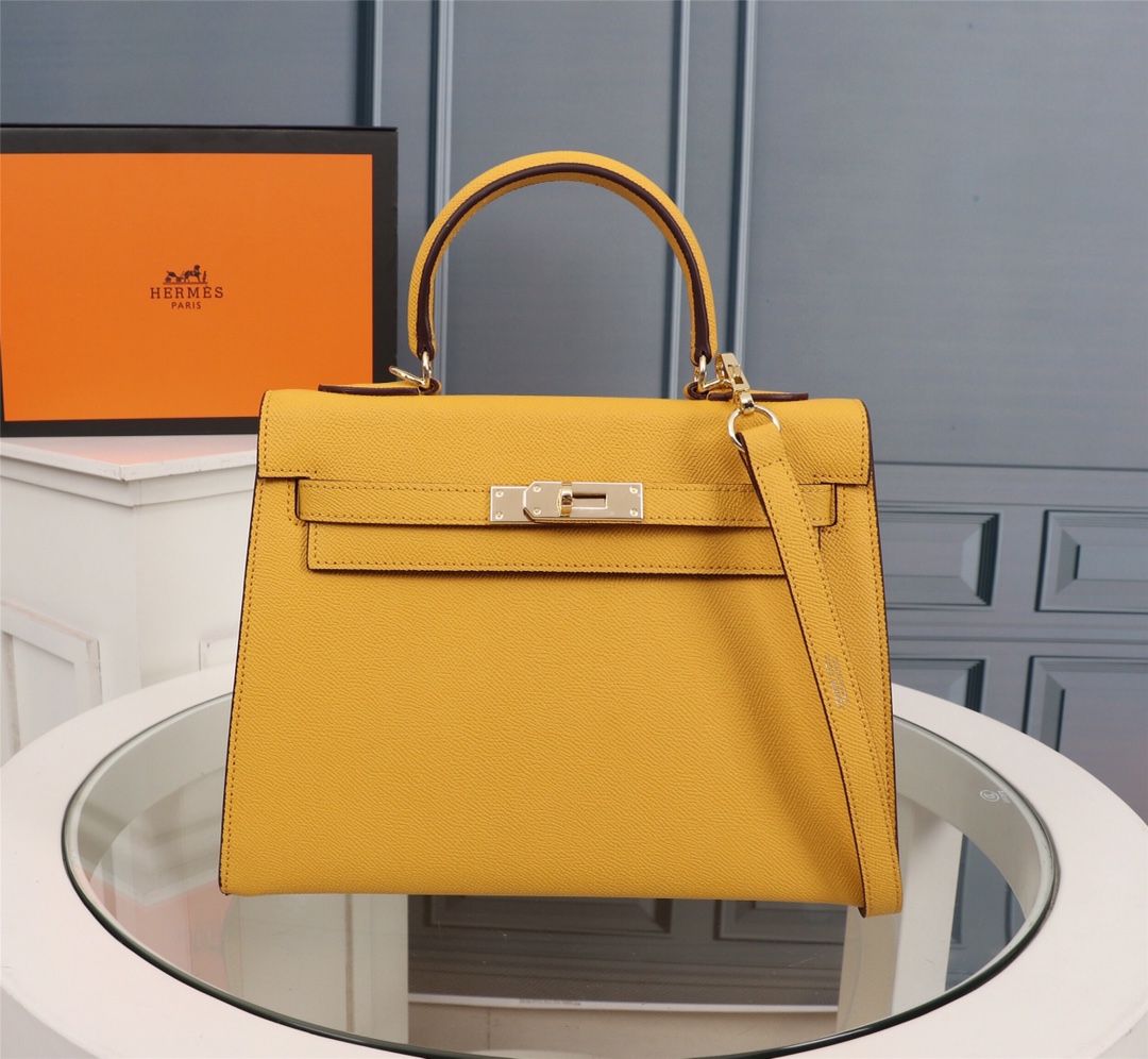 Hermes Kelly Gold Buckle Bag-Epsom Shoulder Bag Handbag
