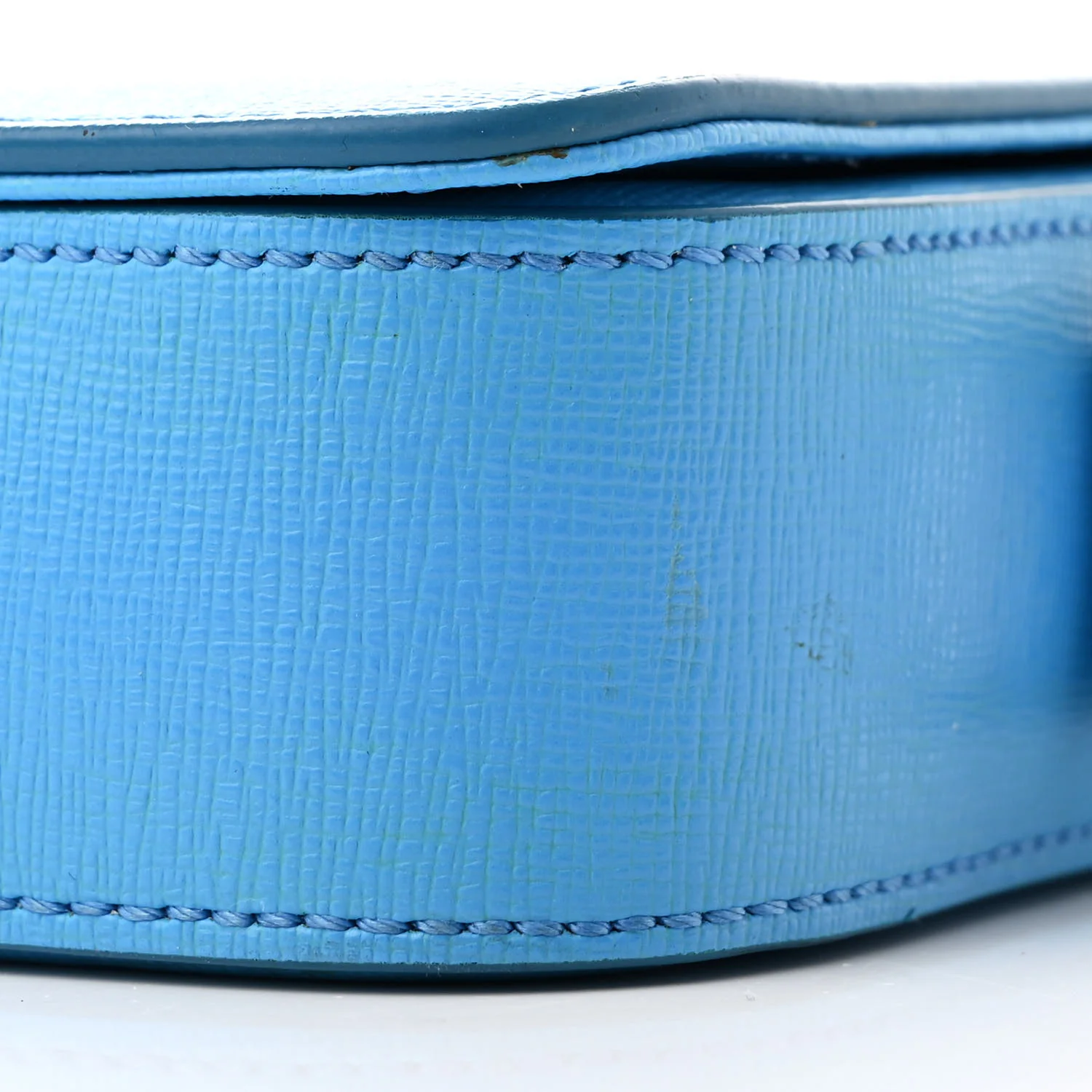 Saffiano Striped Mini Diag Binder Clip Bag Blue