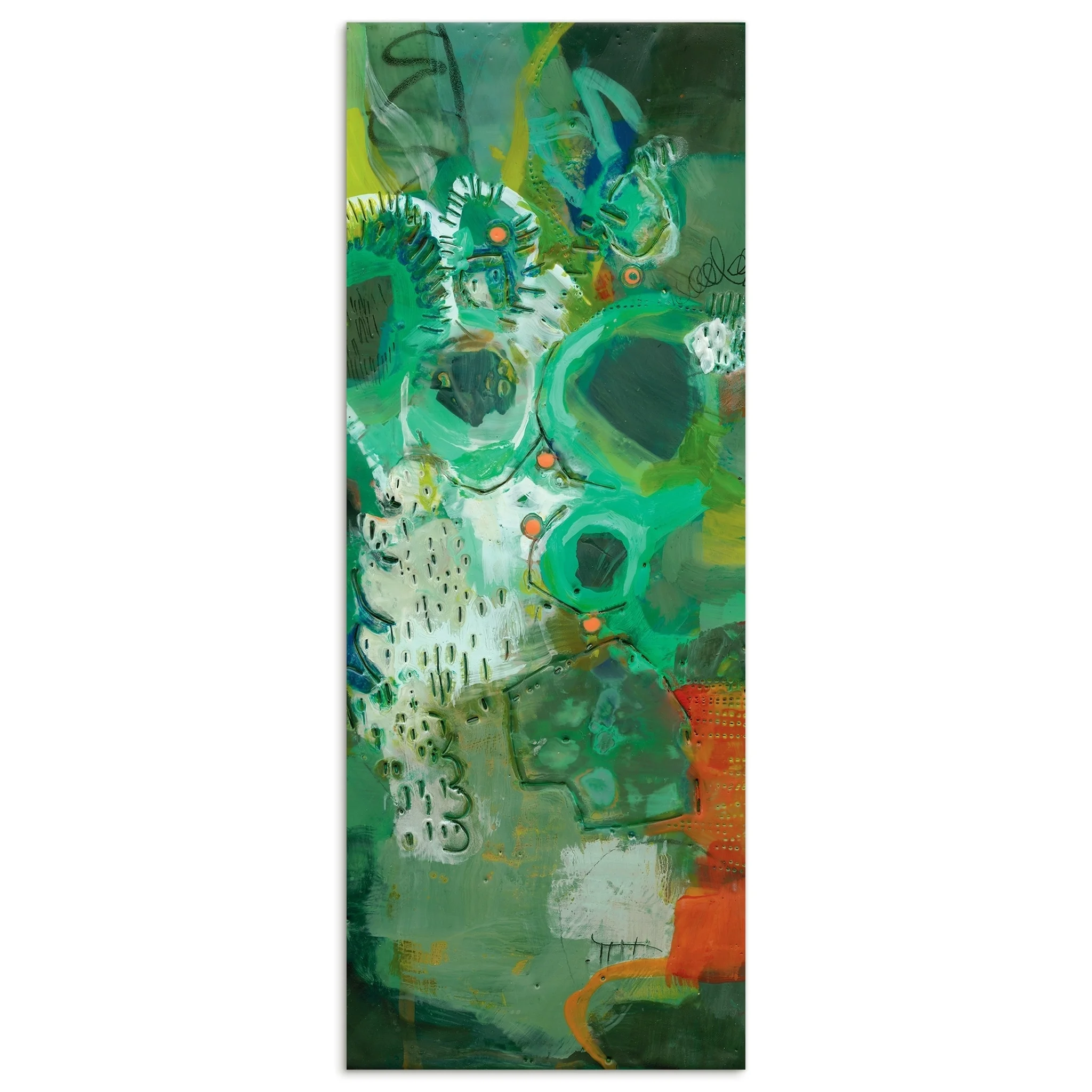 Lolly II Frameless Free Floating Tempered Glass Panel Graphic Wall Art, 63" x 24" x 0.2", Ready to Hang(Lolly II) - Image 2