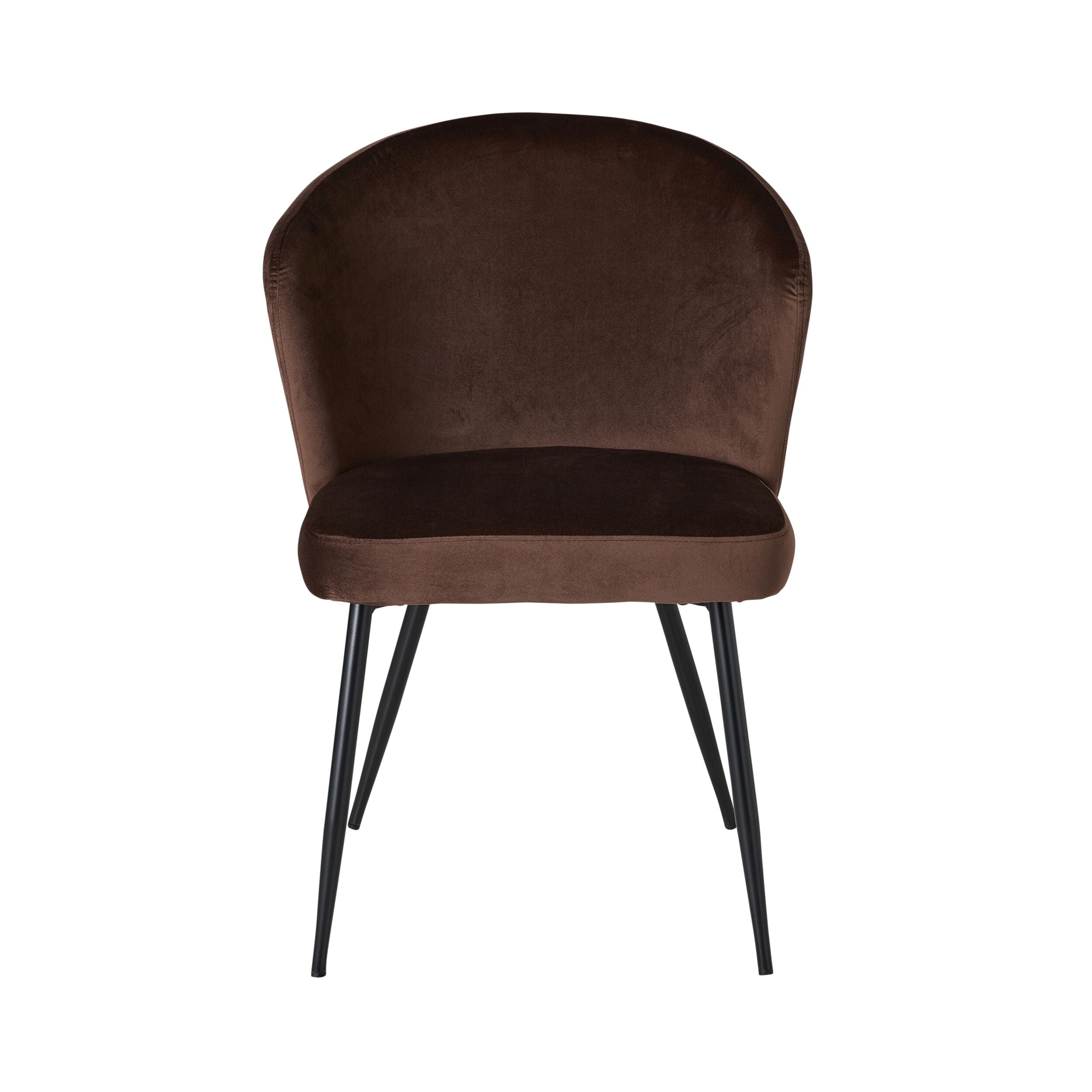 Cole Velvet Dining Chair Chocolate