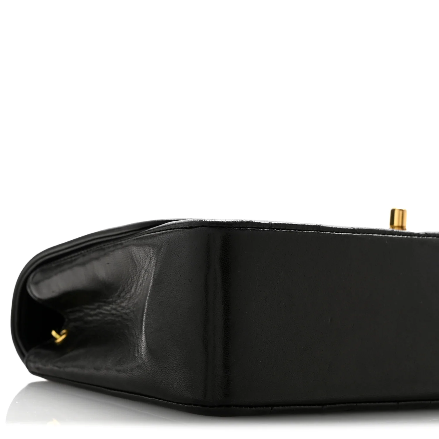Lambskin Quilted Medium Single Flap Black