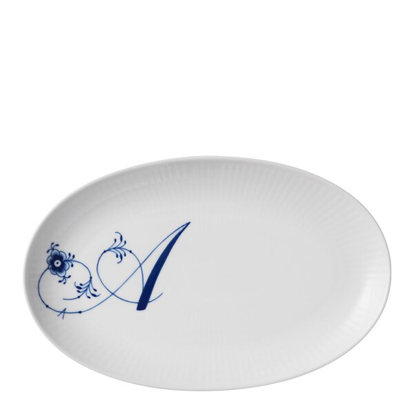 Alfabet tallerken oval A 23 cm