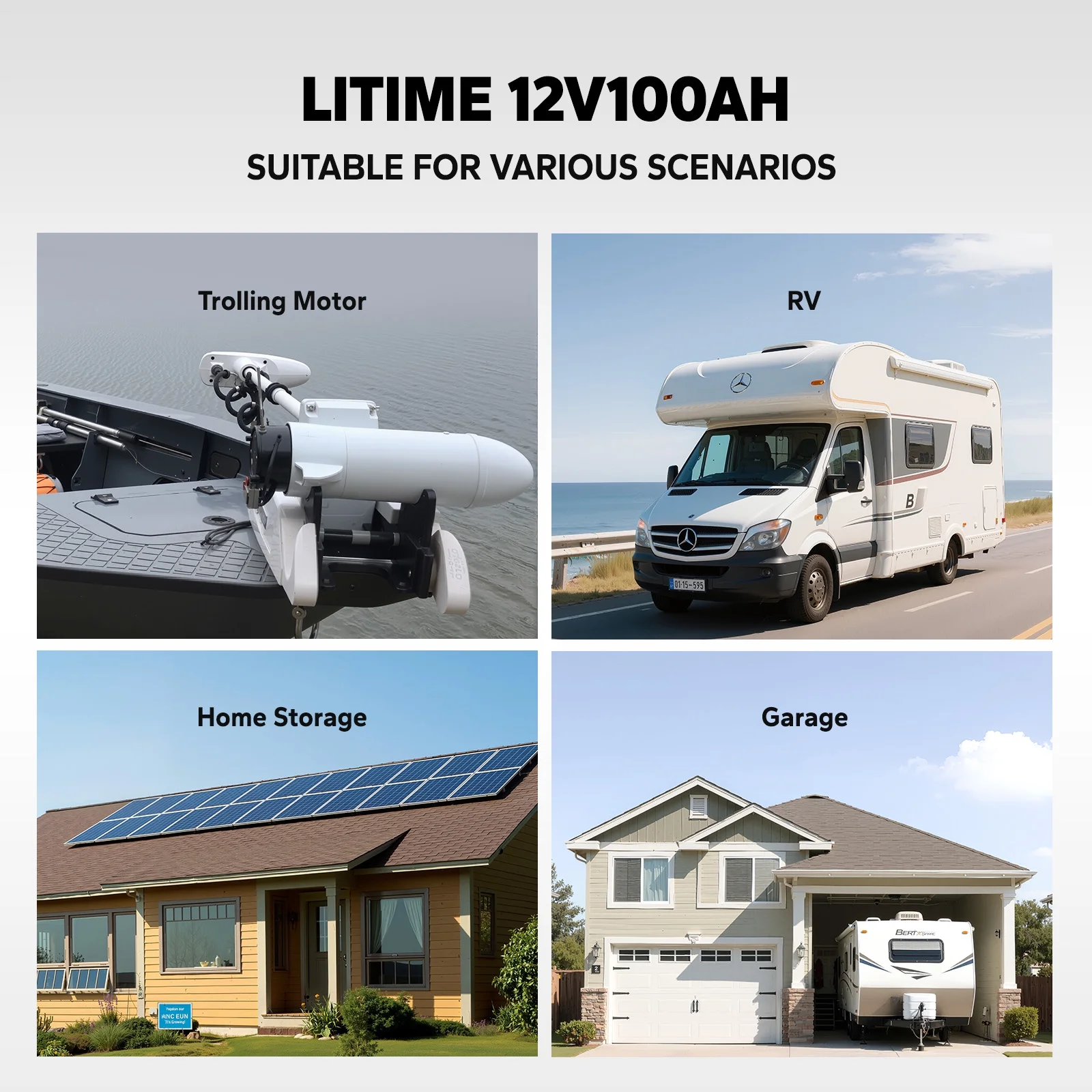 12V 100Ah Group 24 Bluetooth LiFePO4 Battery Lithium Battery 100A BMS for RV, Solar System, Trolling Motors(1) - Image 9