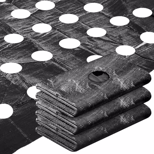 78 x 6.5 ft Garden Weed Barrier Landscape with Planting Holes Fabric Heavy Duty Weed Barrier Fabric Mat, Gardening Weed Cover Mat for Outdoor Garden Greenhouse Planting, Orchard