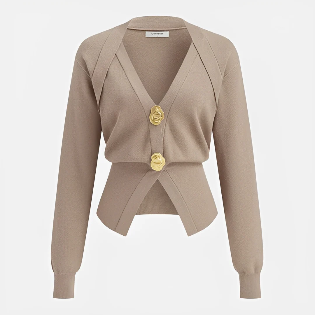 Kisha - Cardigan Élegant au Col en V