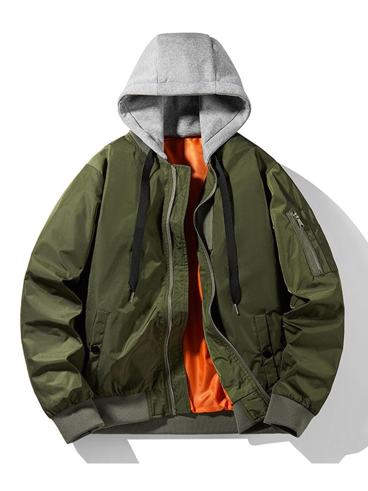 blouson aviateur à capuche