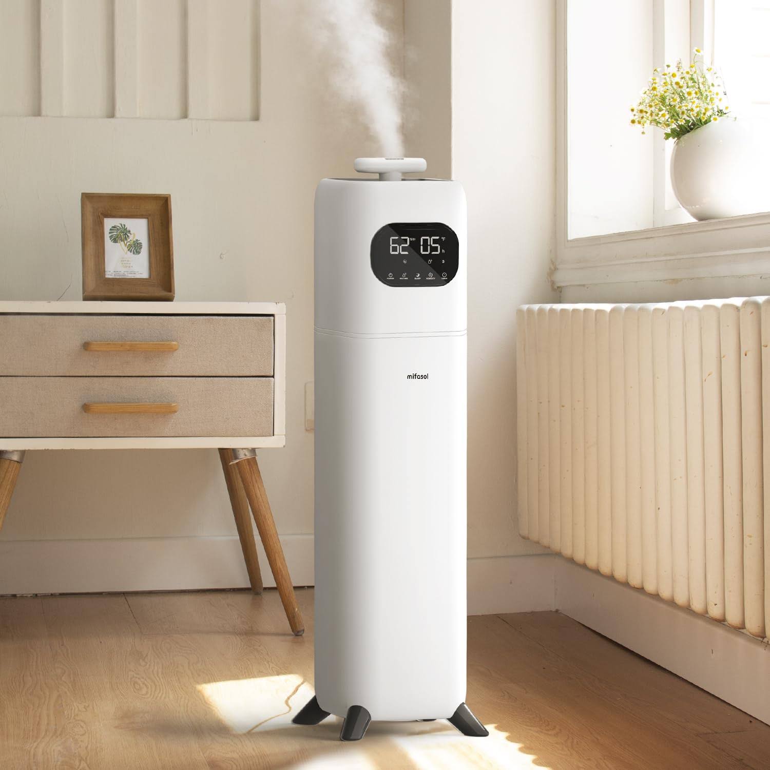 Mifasol Humidifiers for Bedroom Large Room, 2.3Gal/9L Quiet Humidifiers for Bedroom with Timer, 360��Nozzle, Aroma Box, 3 Speed Ultrasonic Cool Mist