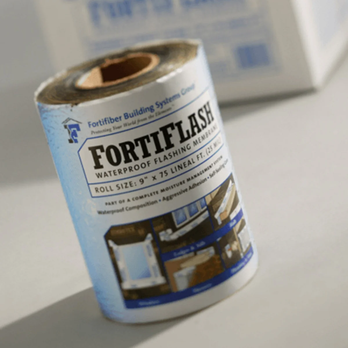 Fortifiber Fortiflash 40 mil Self-Adhered Flashing Membrane Tape, 6 in. x 75 ft. Roll