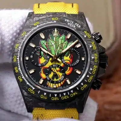 Rolex Daytona Cosmos Chronograph Carbon Fiber Edition Color Skull Dial