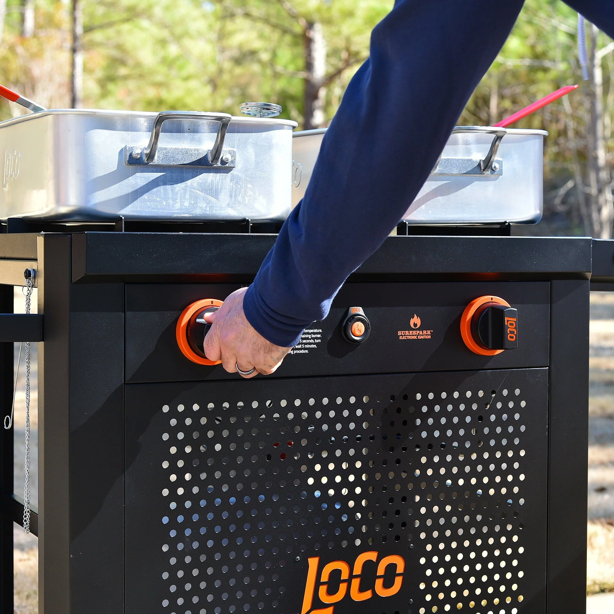 Loco Cookers Propane Dual Burner Fry Cart
