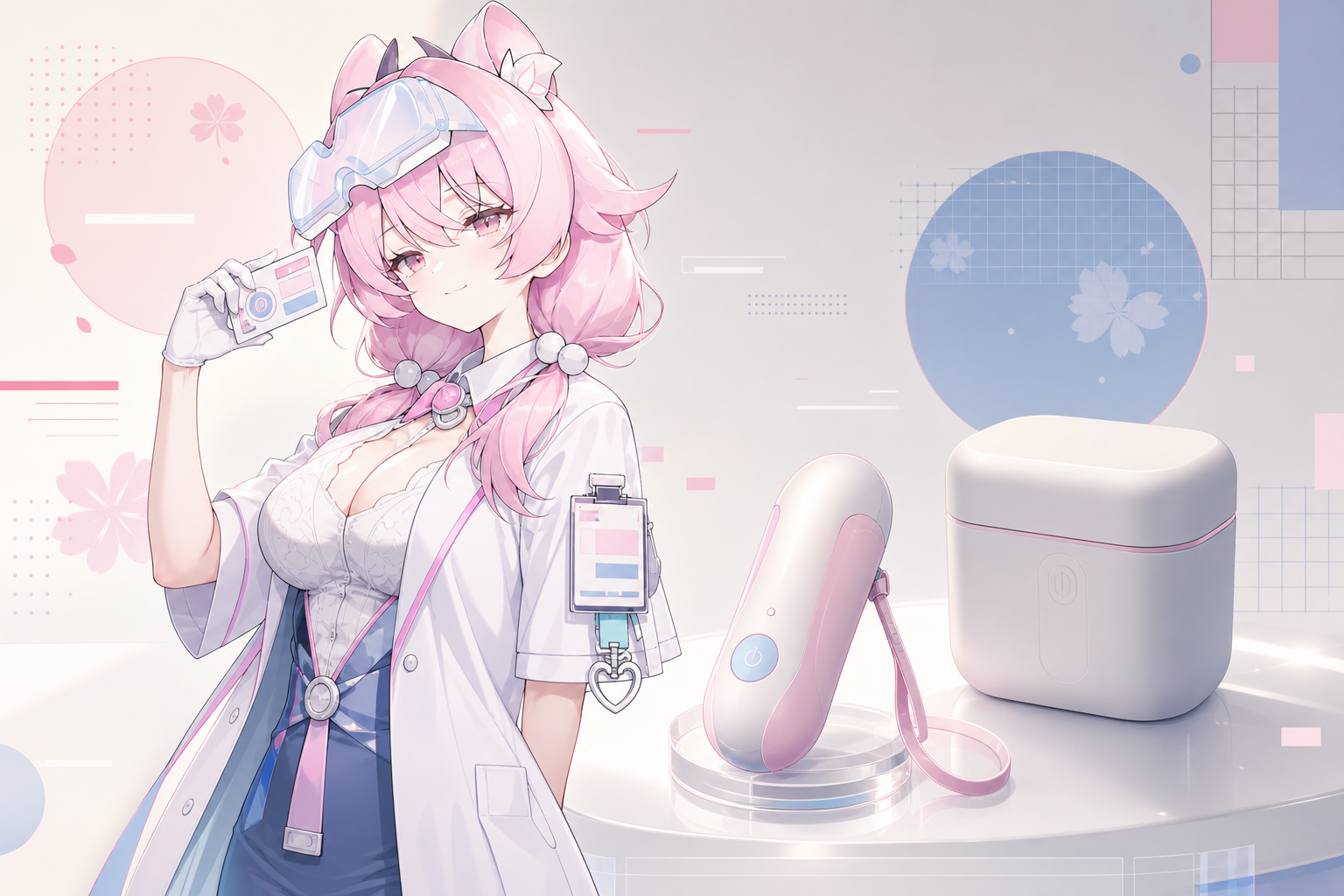Onahole compact de style japonais présenté avec son étui sur un fond sobre