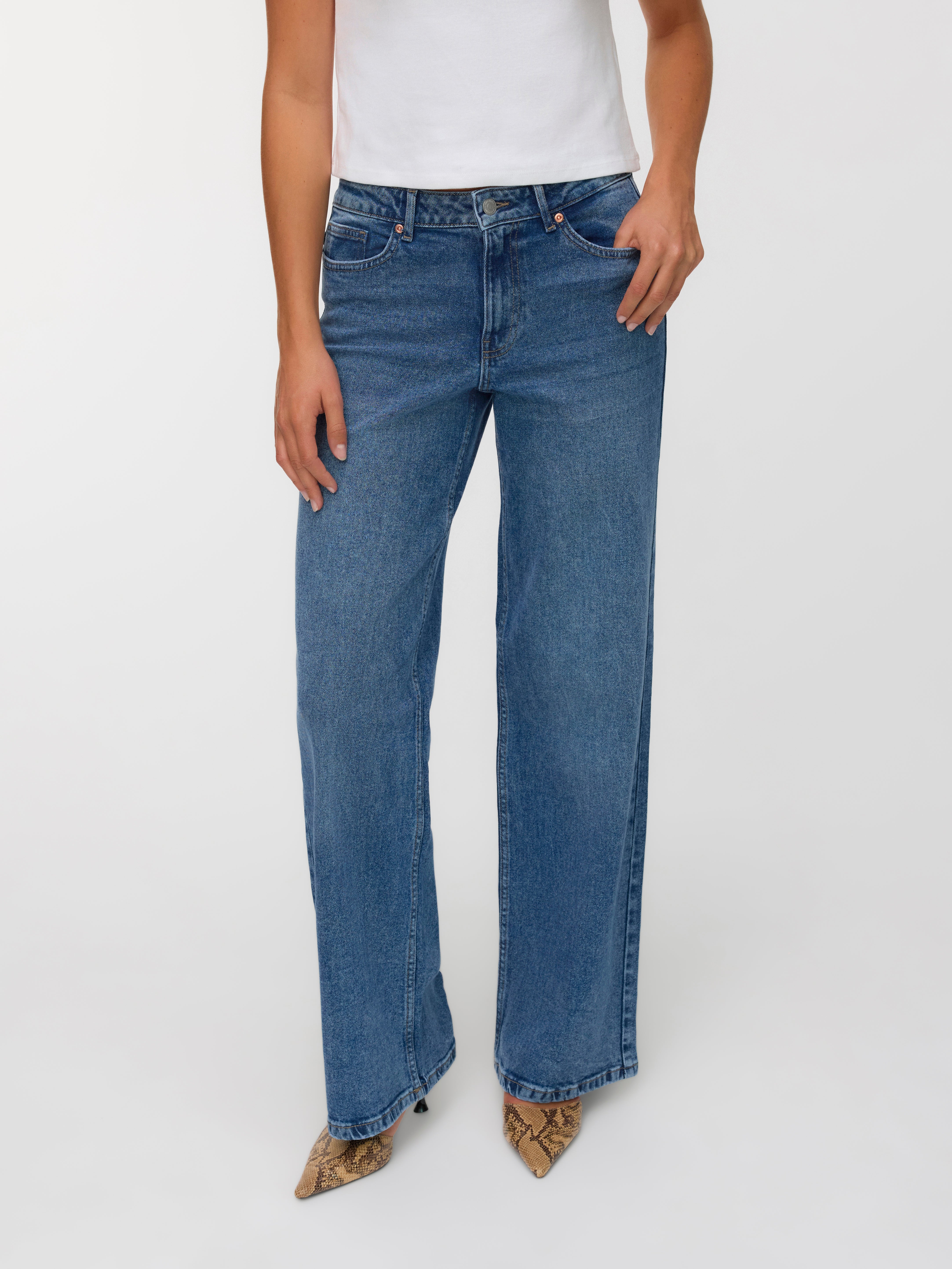 VERO MODA® VMMIRA Mid rise Wide Fit - Cropped Jeans
