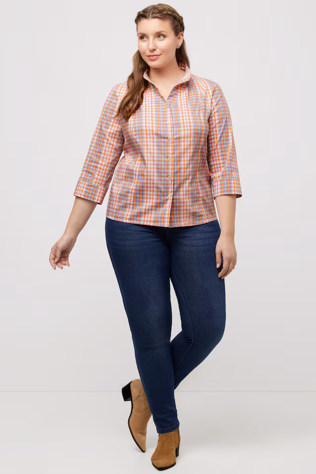 Country Style Plaid Blouse