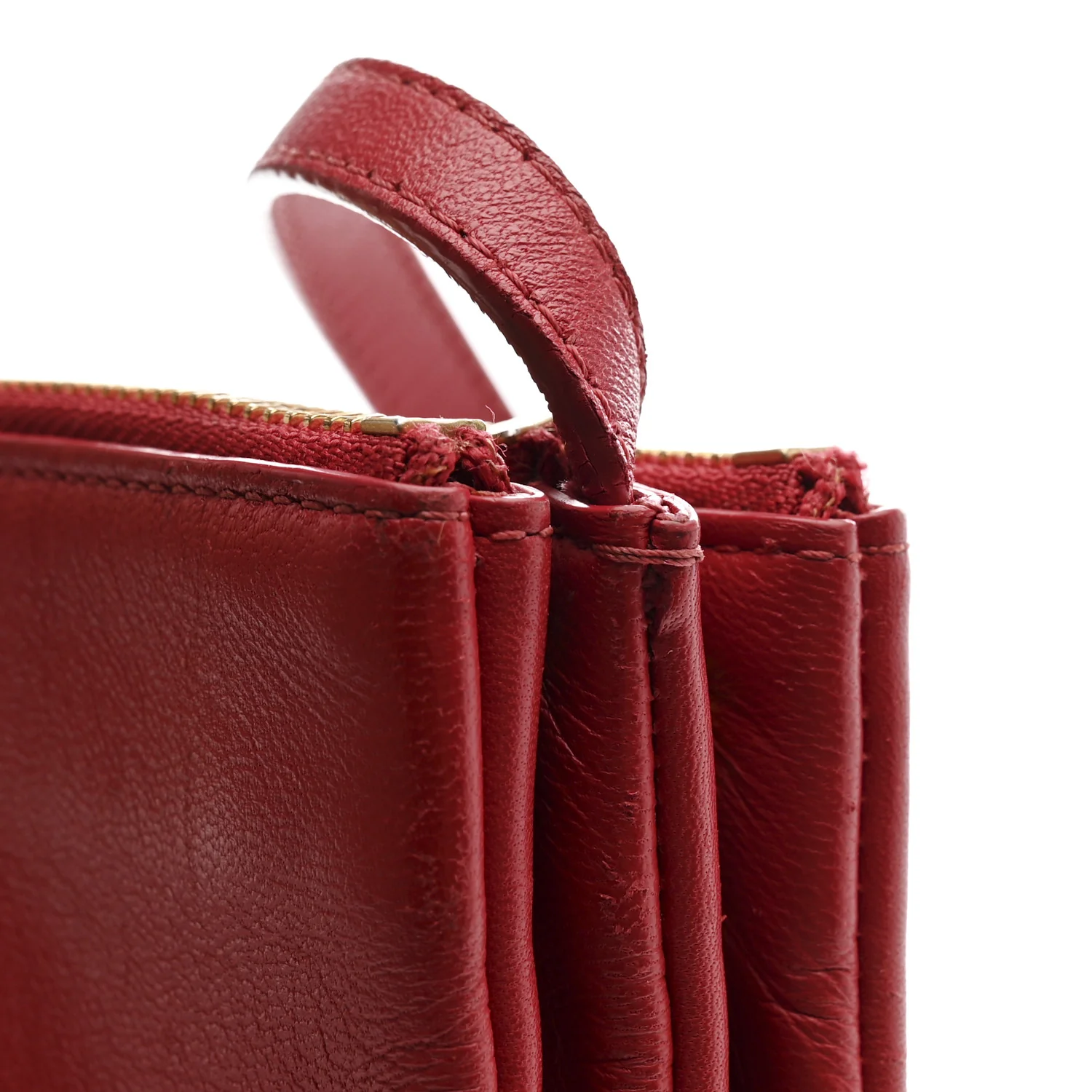 Lambskin Large Trio Crossbody Bag Red