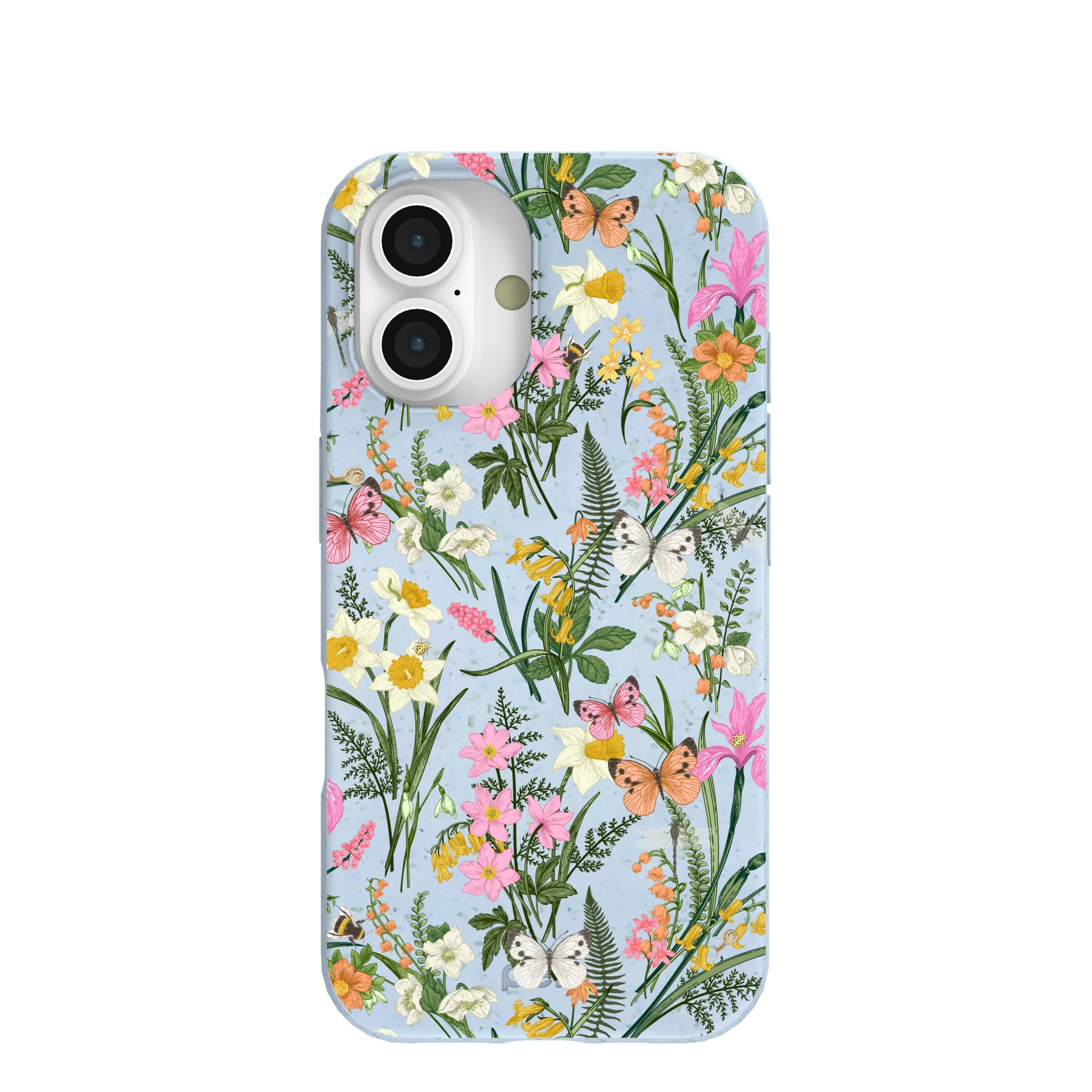 Powder Blue Fairy Wildflowers iPhone 16 Case