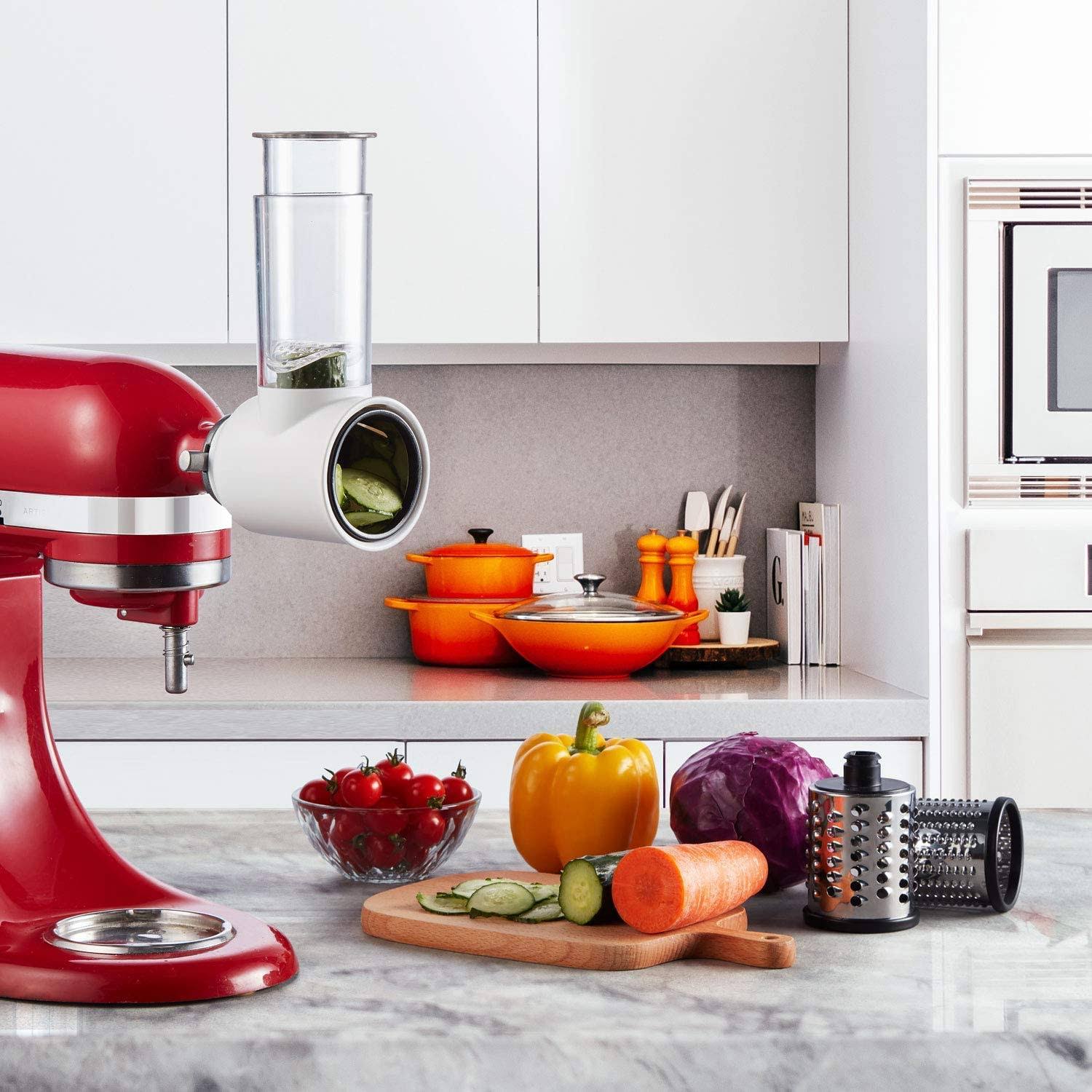 Slicer/Shredder Attachment Compatible with KitchenAid Stand Mixers As