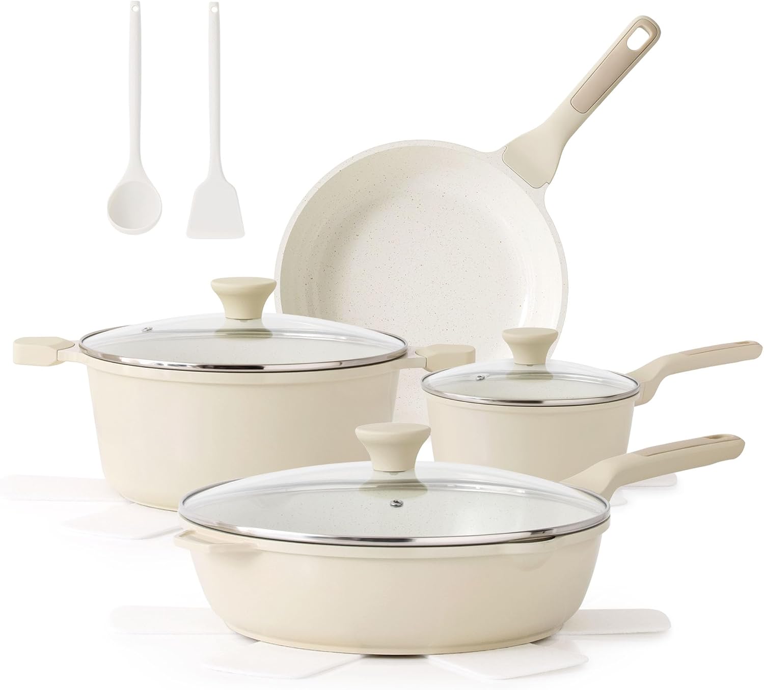 SENSARTE Nonstick Cookware Set 13 Pcs, Non Stick Pots and Pans Set