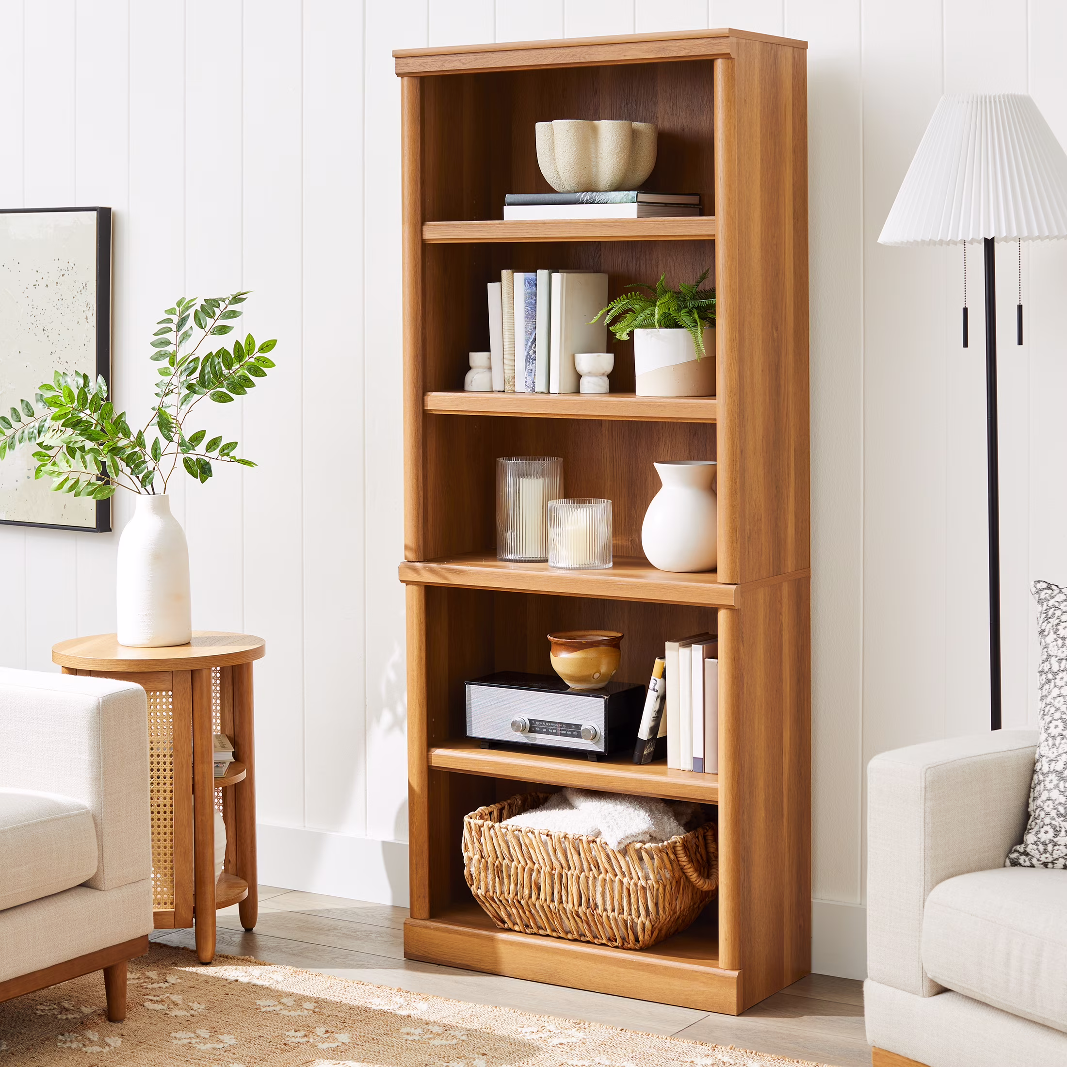 Better Homes & Gardens 71 Ashwood Road 5 Shelf Bookcase, Black Finish
