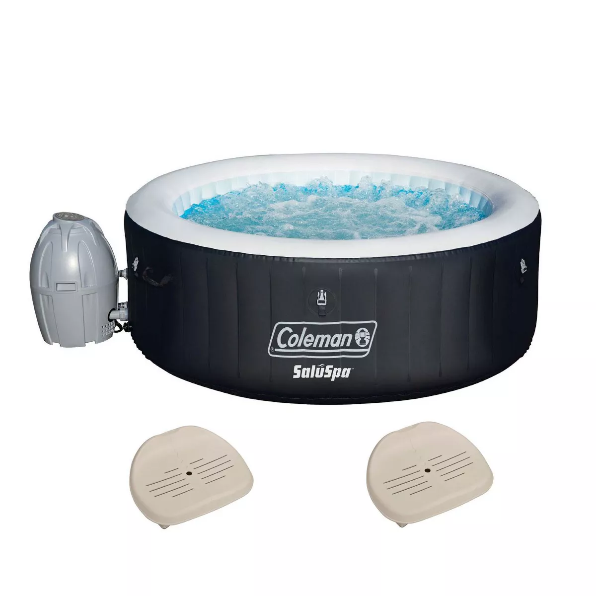 Spa gonflable Coleman SaluSpa pour 4 personnes avec 60 jets d'air et sièges réglables