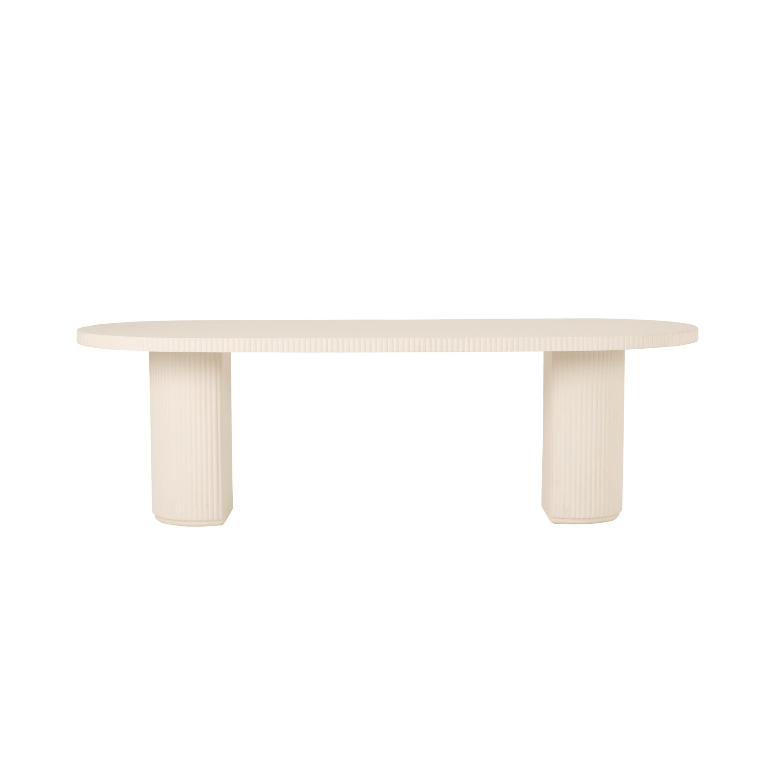 Ravello Ripple Dining Table 240x90cm Ivory Stone
